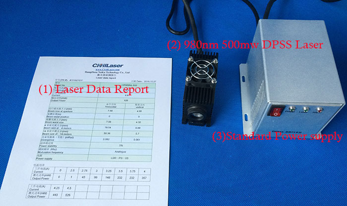 980nm 500mw dpss laser civillaser